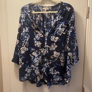 Cute thin floral blouse
